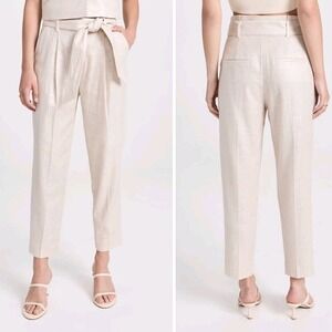 Veronica Beard Cream Ankle Cropped Pants